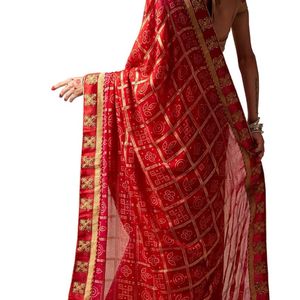 Red & Pink Saree