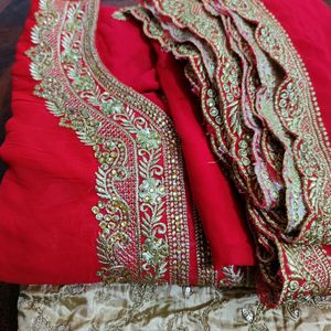 Beautiful Red Suit With Dupatta