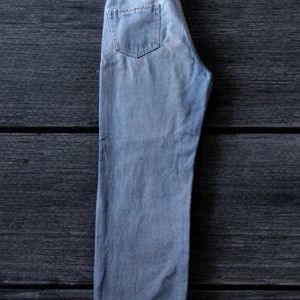 Heavily Washed Straight Jeans