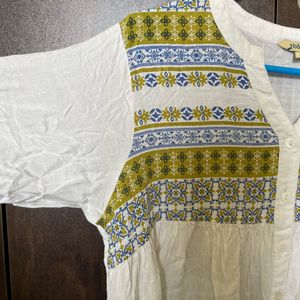 White Printed Tunic Top