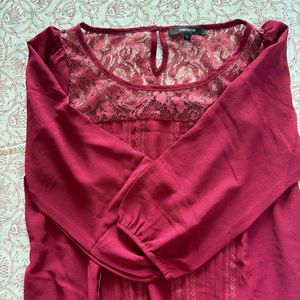 Maroon Madame Top Size (L)