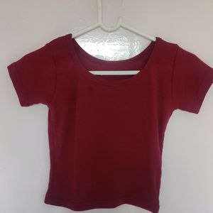 Maroon Unused Crop Top