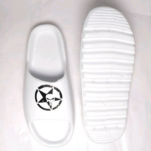 Men White Stylish Comfortable Slide Size-8