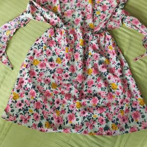 Puff Sleeve Floral Dress