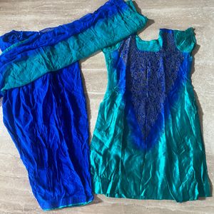 Blue - Green Salwaar Kurta Set