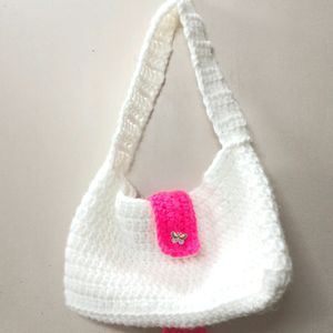 Handmade Crochet Bow Bag