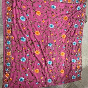 Goergette Embroidery Saree