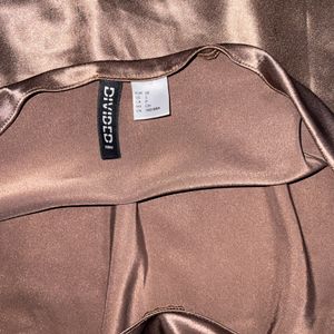 H&M Brown Satin Dress