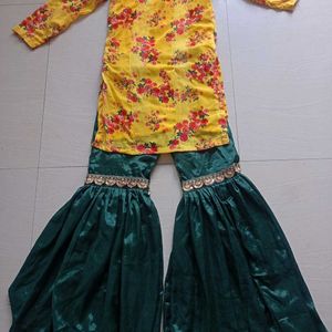 Haldi Mehendi Dholki Sharara Sets