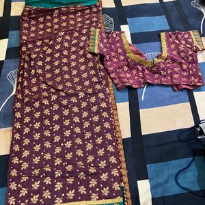 Beautiful Saree And Blouse at Very Low Price