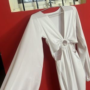 Cut Out White Dress Size S