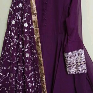 Brand New Soft Georgette Gown With Dupatta Bottom