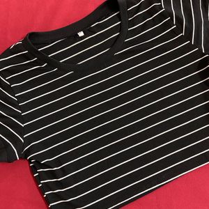 Black Striped Top