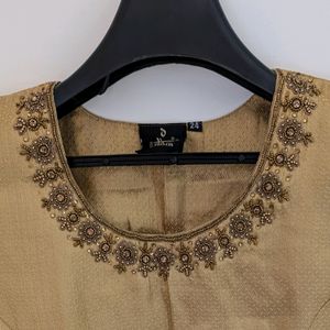 Women Gold Embellished Top