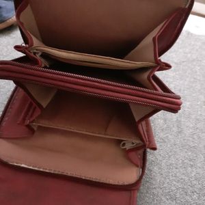 Maroon Slim Sling Bag