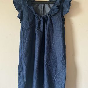 Cute Denim Dress For Girls