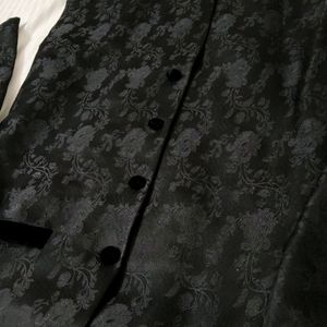 Designer Studio Wedding Black Embroidered Sherwani