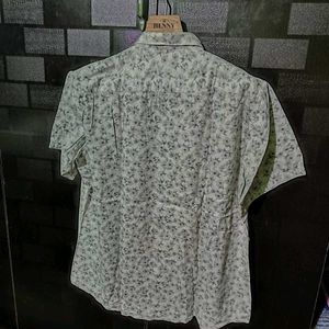 Off White Printed Shirt For Casual Wear