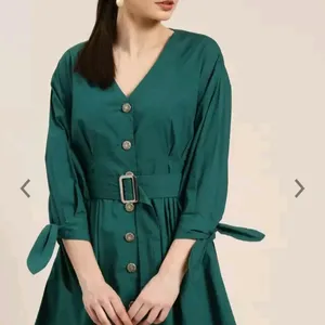 Woowzerz Brand Teal Green A-line Dress