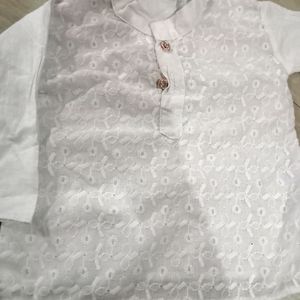 Chikankari Kurta With Dhoti Pajama