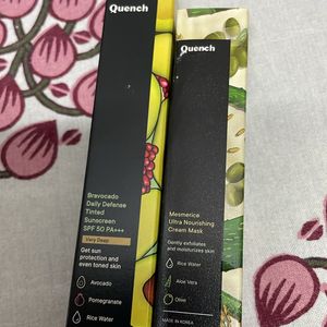 Quench Tinted sunscreen And Cream mask