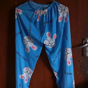 Blue Printed Pyjama