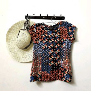 Geometric Printed Top