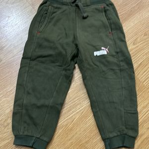 Puma Warm Joggers Kids - Olive Green