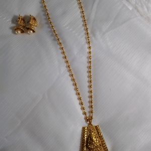 Lakshmi Matte Gold Necklace