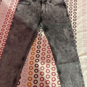 Gray denim jeans