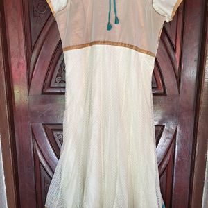 White Anarkali Top in XXL