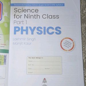 Physics Book For Class 9