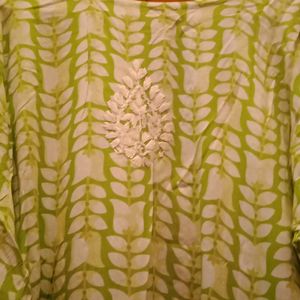 Lime Green Lucknowi Kurta🌹🌹