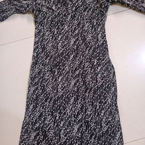 Black Dotted Kurti