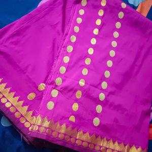 Pink Halfpattu Saree