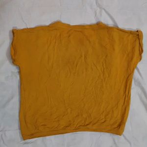 Women Mustard Crop Top