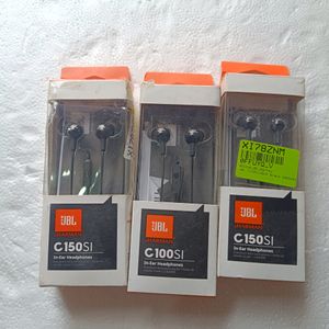 Jbl c150si earphone pack of 3 brand new orignal