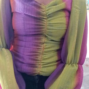 cute multi colour home made top