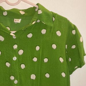 Green Polka Dot Shirt