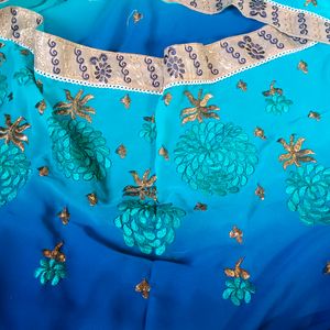 Double Colour Designer Saree