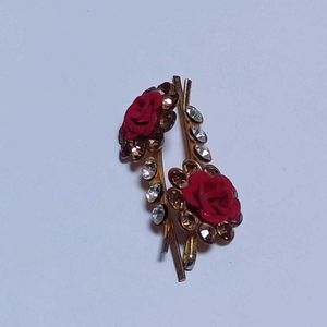 Rose Flower Hair Clips