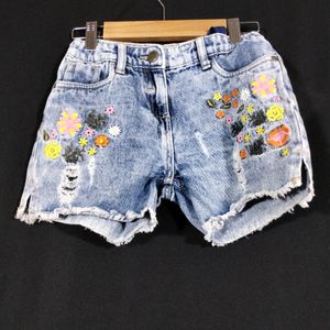 Cute Fame Forever Light Blue Shorts