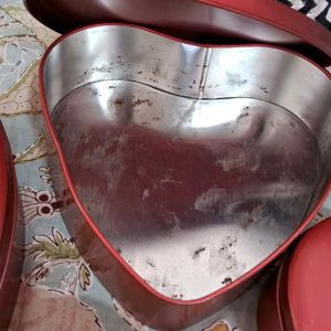 Tin Box Heart Shape