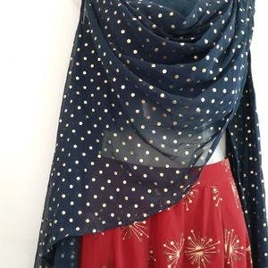 Navy Blue Ethnic Set (Women's)