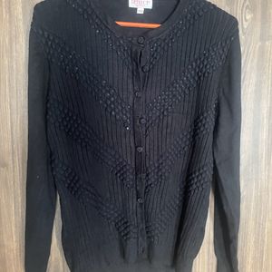 Beautiful Black  Wool Sweater For Female