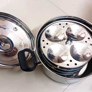 "New" VINOD INDUCTION IDLI COOKER With 4 Idl Plate