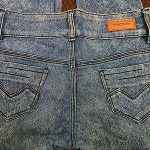 Textured Blue Jeans