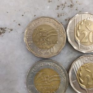 75th Years Independence 20Rs Coins