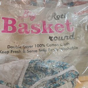 Brand New Big Roti Basket Round 100% Cotton Cloth