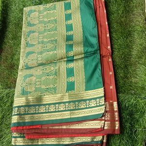 Red Green Sari